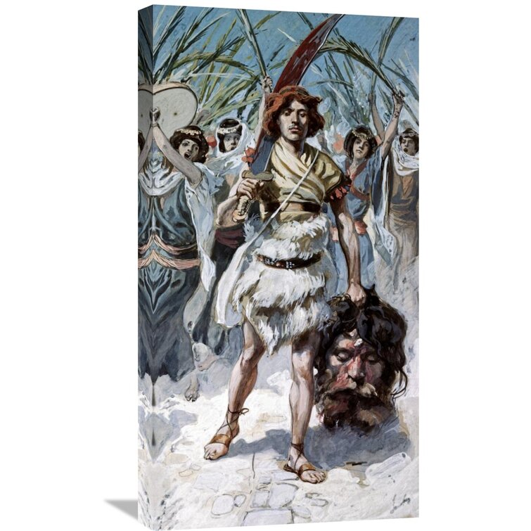 Global Gallery David Takes The Head Of Goliath To Jerusalem On